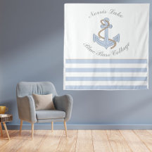 Blue Anchor Nautical Rand Sjö Beach House Namn
