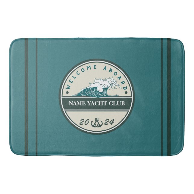 Blue Anchor Nautical Welcome yacht segling Boat Badrumsmatta (Framsidan)