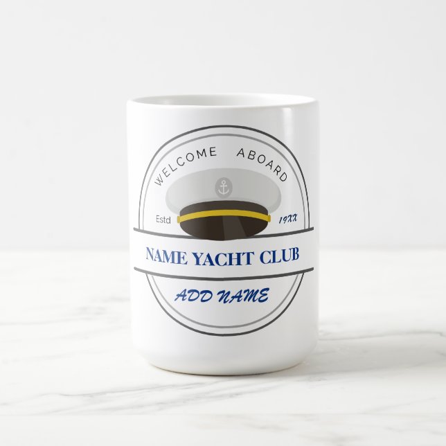Blue Anchor Nautical Welcome yacht segling Boat Kaffemugg (Center)