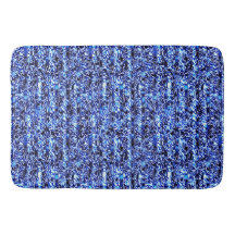Blue and Black Cheetah Skriv ut Bath Mat