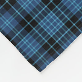 Blue and Black Play Scottish Tartan Fleecefilt
