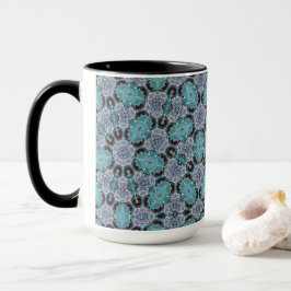 Blue and Black Puffs Big Mugg