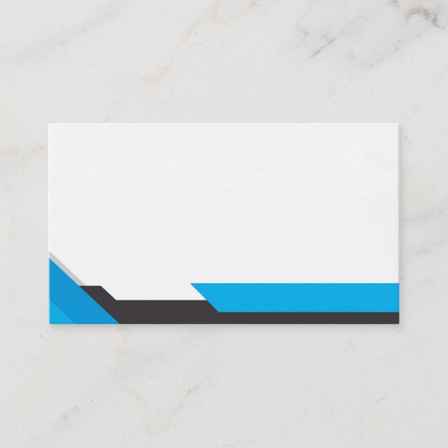 Blue and Black Square Shapes Visitkort (Framsida)