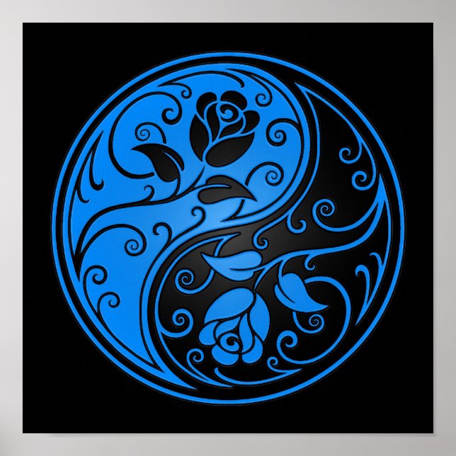 Blue and Black Yin Yang Ro Poster (Framsidan)