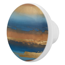 blue and bronze abstract knopp