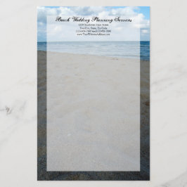 Blue and Brown Sands ~ Beach Wedding Brevpapper