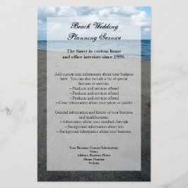 Blue and Brown Sands ~ Beach Wedding Flygblad