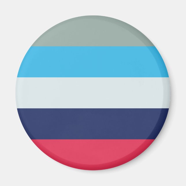 Blue and Burgundy Rand Magnet (Framsidan)