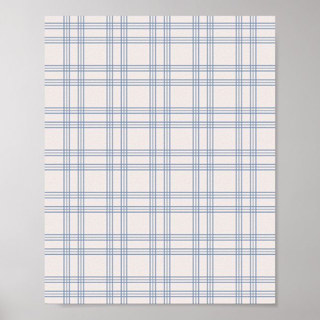 Blue and Cream Gingham Poster (Framsidan)