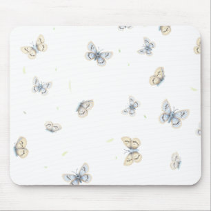 Blue and Crème Butterflies Charming Garden Fauna Musmatta