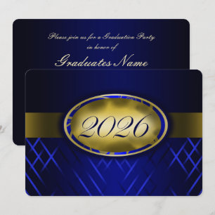 Blue and Gold Class of 2026-fest Inbjudningar