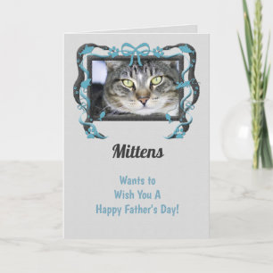 Blue and Gray From the Cat Father's Day Kort
