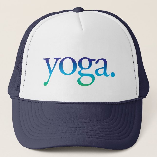 Blue and Grönt Beach Yoga Tropical California Hat Keps (Framsida)