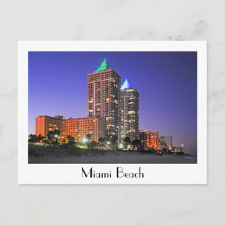 Blue and Grönt Diamond Torn, Miami Beach Vykort