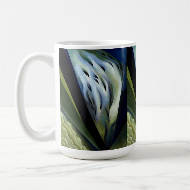Blue and Grönt Music by Georgia O'Keeffe Kaffemugg (Vänster)