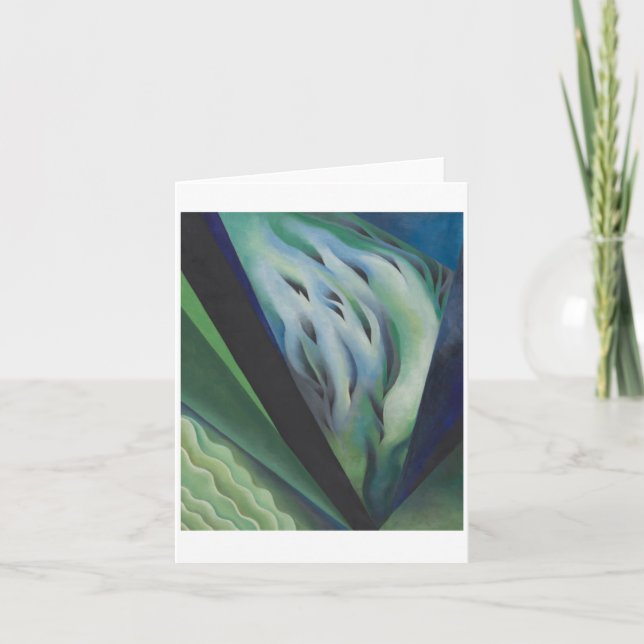 Blue and Grönt Music by Georgia O'Keeffe Kort (Framsida)