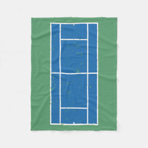 Blue and Grönt Tennis Court Distress Stil Fleecefilt