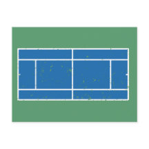Blue and Grönt Tennis Court Distress Stil