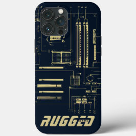 Blue and guld RUGGED GEEK Motherboard Tech