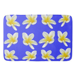 Blue and Gult Frangipani Mönster Badrumsmatta