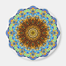 Blue and Gult Mandala Art
