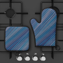 Blue and lila Moiré Rand - Trippy Abstrakt