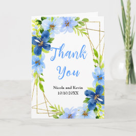 Blue and Navy Flowers with Foliage  Tack Kort