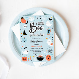 Blue and Orange Halloween - Baby Shower Invitation Inbjudningar