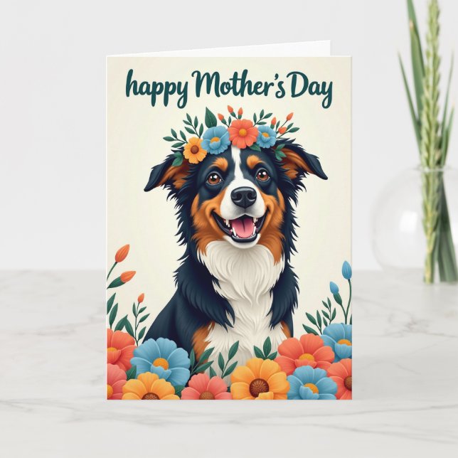 Blue And Orange Happy Day Card Kort (Framsida)