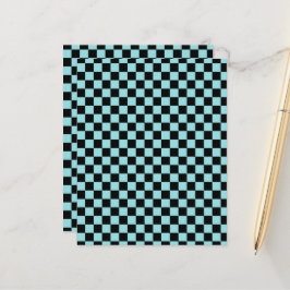 Blue and Pink Checkered Pattern Craft Paper