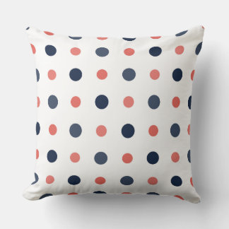 blue and pink dots kudde