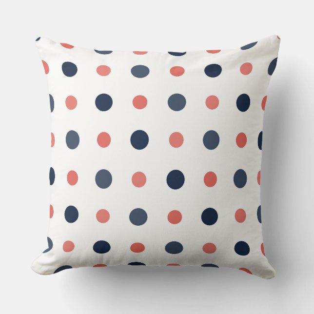 blue and pink dots kudde (Framsida)