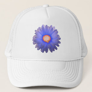 Blue and Red Marigold Hat Keps