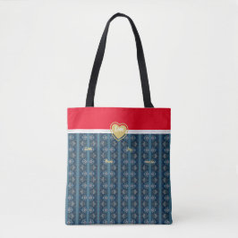 Blue and Red Tote by Poet Adiela Akoo Tygkasse