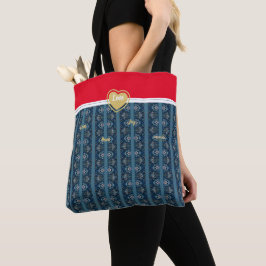 Blue and Red Tote by Poet Adiela Akoo Tygkasse