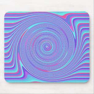 Blue and Rosa Swirl Mousepad Musmatta