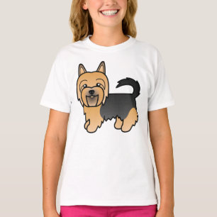 Blue and Tan Australian Terrier Cute Tecknad hund T Shirt