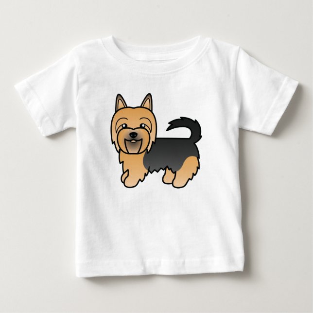 Blue and Tan Australian Terrier Hund Caricature Ar T Shirt (Framsida)