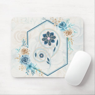 Blue and Teal Blommigt Graphic, "Revitalizing Life Musmatta