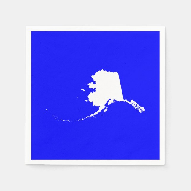 Blue and White Alaska Pappersservett (Framsidan)