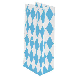 Blue and White Bavaria Rhombus Flagga Mönster