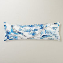 Blue and White Bird Oriental Chinoiserie