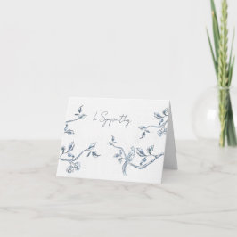 Blue and white Botanical Sympathy Tack Kort