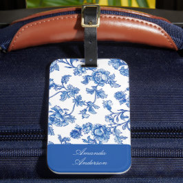 Blue and White Chinoiserie Bagagebricka