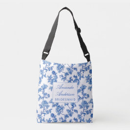 Blue and White Chinoiserie Bridesmaid Gift Axelväska
