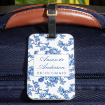 Blue and White Chinoiserie Bridesmaid Gift