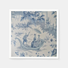 Blue and White Chinoiserie Decoupage Pappersservett
