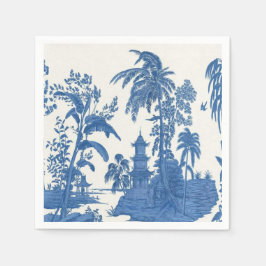 Blue and White Chinoiserie Decoupage Pappersservett