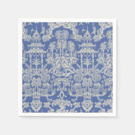 Blue and White Chinoiserie Decoupage Pappersservett