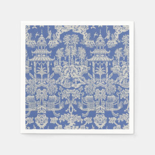 Blue and White Chinoiserie Decoupage Pappersservett